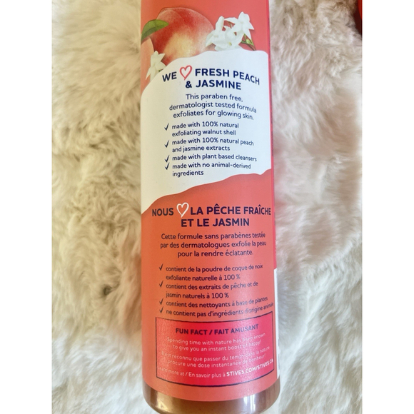 St. Ives Fresh Peach & Jasmine Exfoliating Body Wash, 22 oz. - Picture 3 of 3